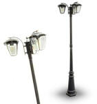 V-TAC Stalp cu Lampa 3XE27, 1990mm IP44 Negru (17300-)