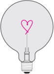 Elements Lighting Bec LED Coeur 2W, E27, G125, Lumina Rosu/Fume (12930-)