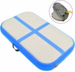 vidaXL Saltea gimnastică gonflabilă cu pompă albastru 600x100x20cm PVC (92656)
