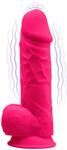 SilexD Model 1 Vibrating Premium Silicone Dual Density Dildo 8.5" Pink Dildo