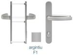 blaugelb Maner usa termopan, blaugelb DGT35, exterior, 92 x 35 mm cu scut pentru cilindru, aluminiu, fara accesorii de prindere, argintiu