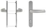 blaugelb Maner usa termopan, blaugelb DGT35, exterior, 92 x 35 mm cu scut pentru cilindru, material inox mat, fara accesorii de prindere