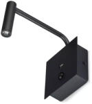 V-TAC Lampa LED orientabila cu buton ON/OFF si USB, Corp Negru (15301-)
