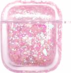 Iwill PC Protective Liquid Floating Glitter Apple Airpods Case Heart Pink (iWillf1)