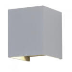 V-TAC Lampa LED de Perete Patrata 12W, Corp Gri cu Cip Bridgelux, Lumina Calda (3000K) (15528-)