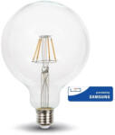 V-TAC Bec LED Filament 6W, G125, E27, Lumina Calda 2700K cu Cip Samsung (14757-)
