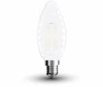 V-TAC Bec LED - 4W, Filament E14, Dispersor Semi Transparent Twist Candle, 6400K (18307-)