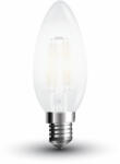 V-TAC Bec LED - 4W, Filament, E14, Dispersor Semi Transparent, 2700K (18901-)
