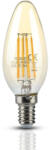 V-TAC Bec LED - 4W, Filament, E14, Candle Amber Reflector Al 2200K (17977-)