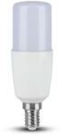 V-TAC Bec LED 8W, E14, T37, Plastic, Lumina Rece 6400K - CIP SAMSUNG (14597-)