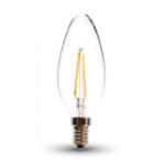 V-TAC Bec LED - 4W, Filament, E14, Candle, 2700K, Dimabil (18194-)