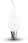 V-TAC Bec LED - 4W, Filament E14, Dispersor Semi Transparent Twist Candle Tail, 2700K (17991-)