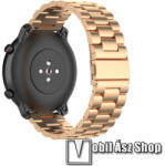  Fém okosóra szíj - ROSE GOLD - rozsdamentes acél, csatos, 220mm hosszú, 22mm széles - SAMSUNG Galaxy Watch 46mm / Watch GT2 46mm / Watch GT 2e / Galaxy Watch3 45mm / Honor MagicWatch 2 46mm