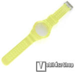  Okosóra szilikon szíj / szilikon tok - ÁTTETSZŐ CITROMSSÁRGA - 250mm hosszú - HUAWEI Watch GT 2 46mm