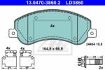 ATE set placute frana, frana disc ATE Ceramic 13.0470-3860.2 (13.0470-3860.2)
