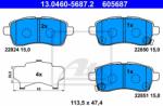 ATE set placute frana, frana disc ATE 13.0460-5687.2 (13.0460-5687.2)