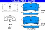 ATE set placute frana, frana disc ATE 13.0460-2799.2 (13.0460-2799.2)