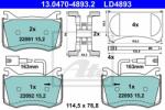 ATE set placute frana, frana disc ATE Ceramic 13.0470-4893.2 (13.0470-4893.2)