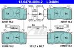 ATE set placute frana, frana disc ATE Ceramic 13.0470-4894.2 (13.0470-4894.2)