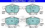 ATE set placute frana, frana disc ATE Ceramic 13.0470-7116.2 (13.0470-7116.2)