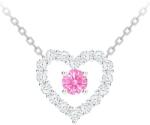 Preciosa Colier din argint în formă de inimă First Love 5302 69 Preciosa, roz