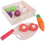 Bigjigs Toys Дървен комплект Bigjigs - Зеленчуци за рязане (BJ473) - baby