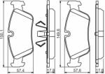 Bosch set placute frana, frana disc BOSCH 0 986 495 276 (0 986 495 276)