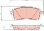 TRW set placute frana, frana disc TRW GDB2176 (GDB2176)