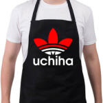 printfashion Uchiha (Adidas logo) - Kötény - Fekete (4935153)