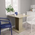 vidaXL sonoma-tölgy színű szerelt fa étkezőasztal 80 x 80 x 75 cm (800255) - vidaxl