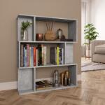 vidaXL Bibliotecă/Separator cameră, gri beton, 80 x 24 x 96 cm, PAL (800085) Biblioteca