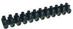 Tracon Electric Tracon SF30A-H-L Flex. nyomólemezes sorozatkapocs, H profil, 12 tag, fekete 16mm2, 450VAC, 63A, PP (SF30A-H-L) - elektrikstore