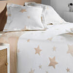 AA Design Cuvertura pat copii alba cu stelute bej Stars (7622-04)