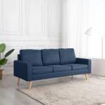 vidaXL Canapea cu 3 locuri, albastru, material textil (288717) Canapea