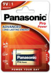 Panasonic 6LR61PPG-1BP PRO POWER alkáli tartós elem, 9 V-os hasáb, 1 db/bliszter (6LR61PPG-1BP)