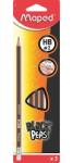 Maped Creion grafit HB cu guma de sters, 3 buc/set, Black Peps Maped 851711