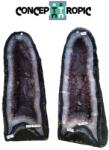  Geoda Ametist Naturala Brazilia - 50-52 x 20-21 x 18-19 cm - 1 Pereche