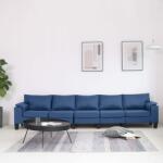 vidaXL Canapea cu 5 locuri, albastru, material textil (287104) Canapea