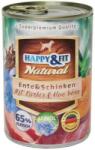 Happy&Fit Natural felnőtt, kacsa, sonka, sütőtök 6x400g