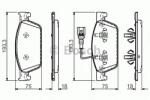 Bosch Set placute frana, frana disc VW TRANSPORTER V platou / sasiu (7JD, 7JE, 7JL, 7JY, 7JZ, 7FD) (2003 - 2016) BOSCH 0 986 494 553