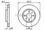 Bosch Disc frana FIAT 500 C (312) (2009 - 2016) BOSCH 0 986 479 B43