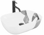 Rea Lavoar pe blat Rea Belinda Sash negru-alb 46 cm (5902557363933)