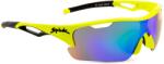 SPIUK - ochelari soare sport Jifter, 3 lentile de schimb transparent, portocaliu si verde oglinda - rama galbena neagra (GJIFANEV)