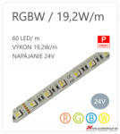  LED szalag HQS-5050-60LED 19, 2W / 24V / RGBW