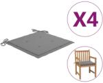 vidaXL Perne scaune de grădină 4 buc. gri 50x50x3 cm țesătură Oxford (314040)