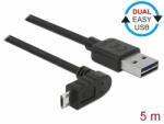 Delock USB 2.0-s Micro-B kábel (5m) (black) (85561)