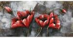 Thermobrass Tablou metal 3D Red flowers 120x60 cm Rosu