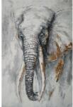 Thermobrass Tablou pictat manual Elephant Gri