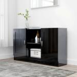 vidaXL Servantă, negru extralucios, 120 x 30, 5 x 70 cm, PAL (802784) Comoda
