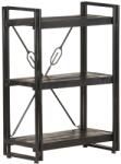 vidaXL Bibliotecă cu 3 rafturi, negru, 60x30x80 cm, lemn masiv mango (320626) Biblioteca